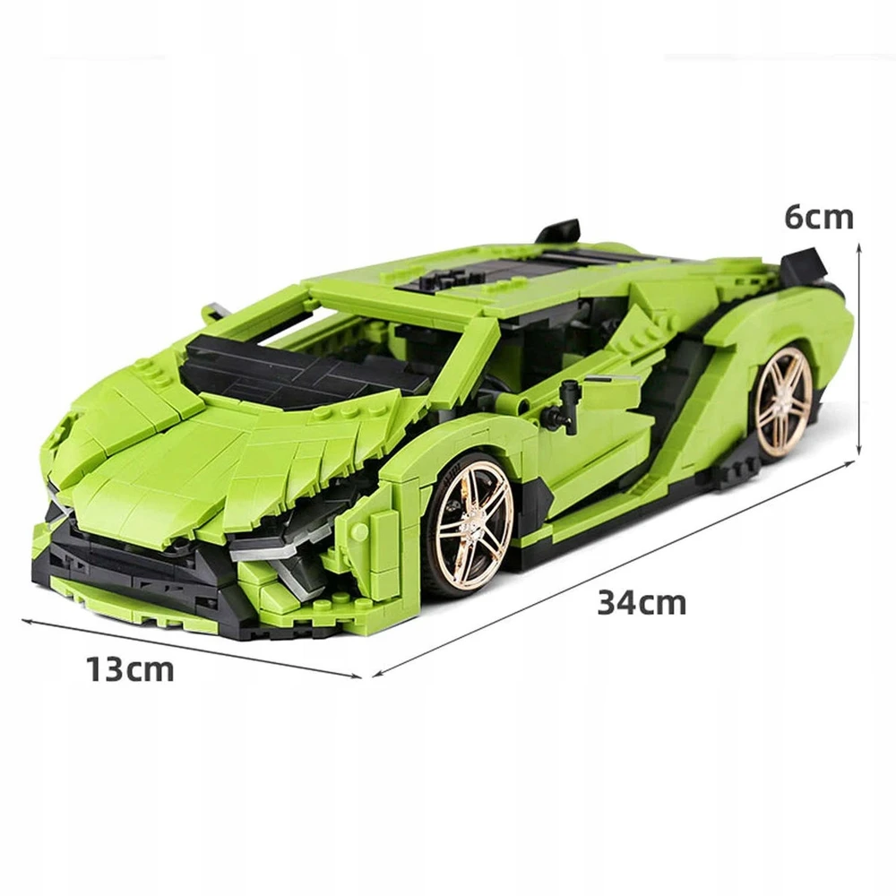 Mould King MOLD KING 10011 blokeliai 1133 vnt. Super Car Žalias Sia
