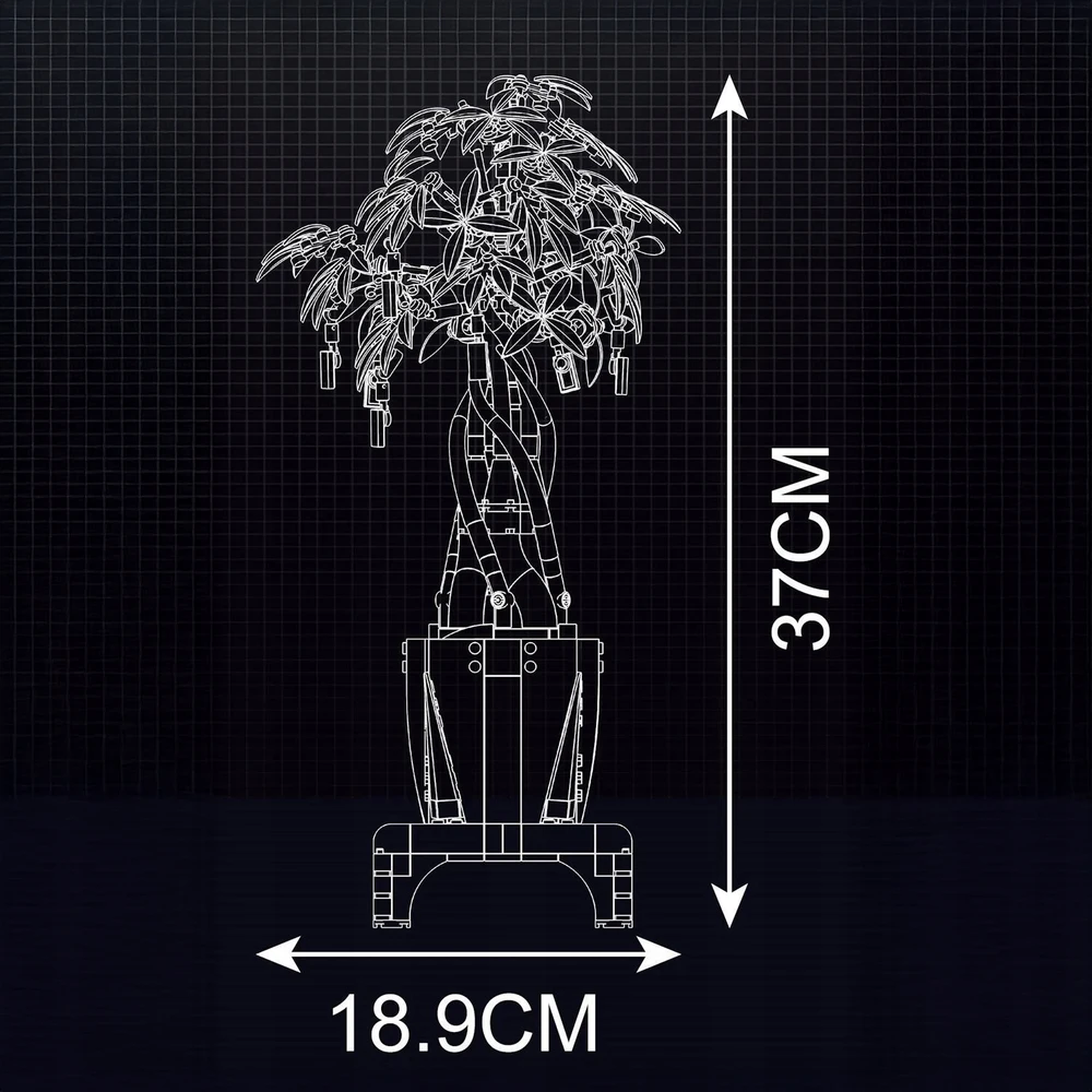 Mould King Mold King 10063S statybiniai blokai Laimės medžio bonsai dekoracija