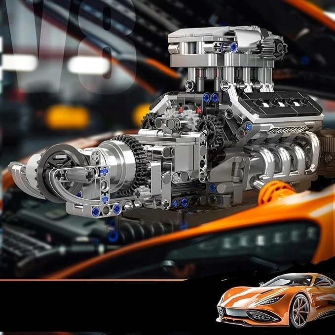 Mould King Mold King 10206 Car Engine Supercar V8 McLaren Technic BOX