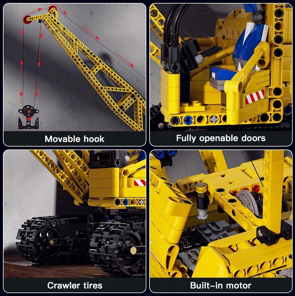 Mould King MOLD KING BLOCKS 17001 CRAWLER CRANE CRAWLER CRANE RC CRANE 1205 EL.