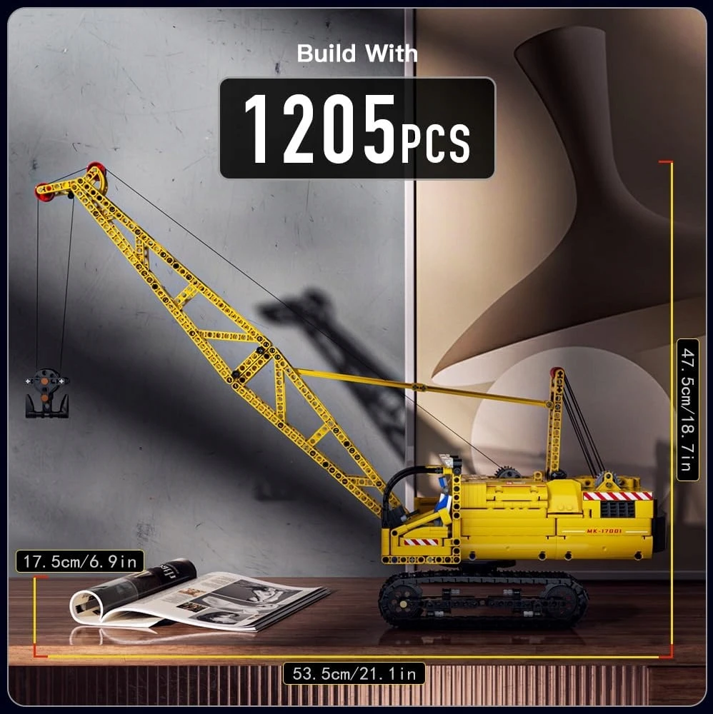 Mould King MOLD KING BLOCKS 17001 CRAWLER CRANE CRAWLER CRANE RC CRANE 1205 EL.