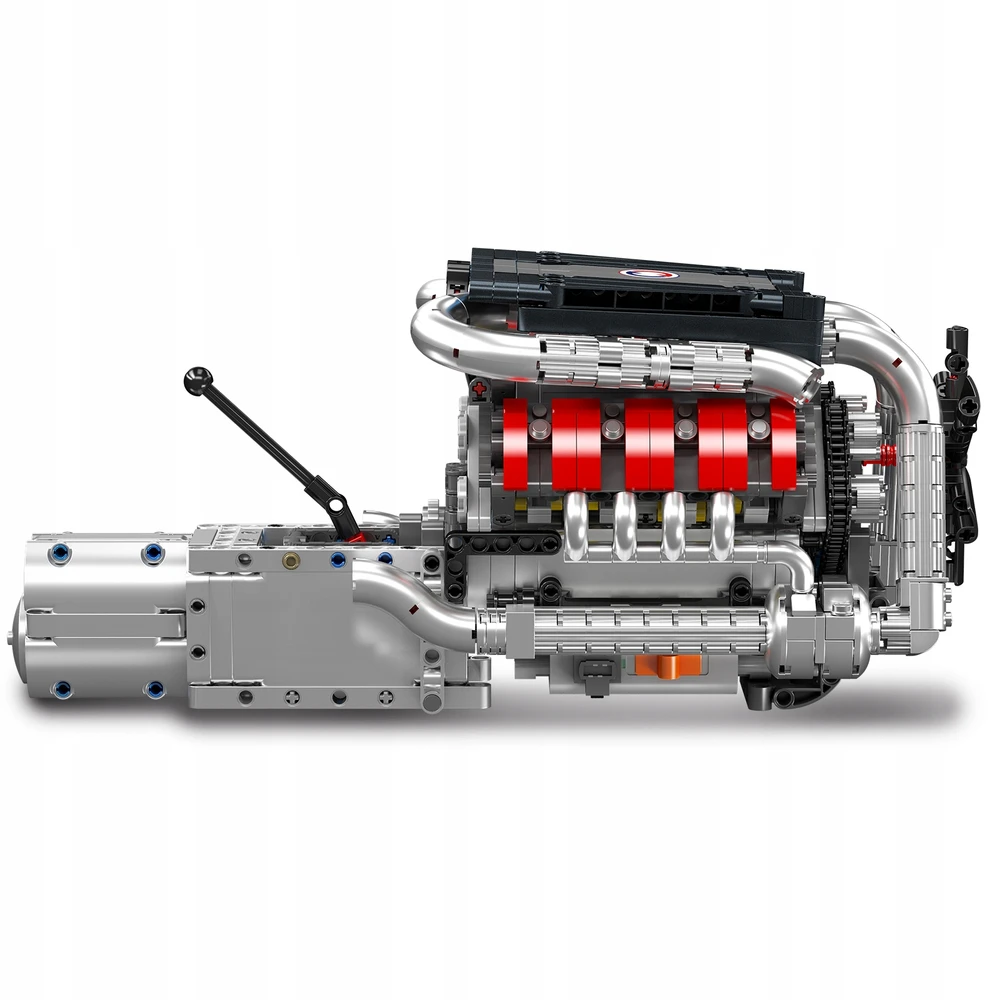 Mould King Mold King blokai 10203 Mercedes-Benz V8 Turbo ENGINE Technic BOX variklis