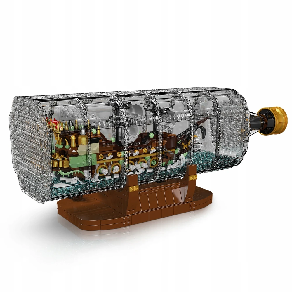 Mould King Mold King Flying Dutchman laivas butelyje 10067 Plytų rinkinys 2499
