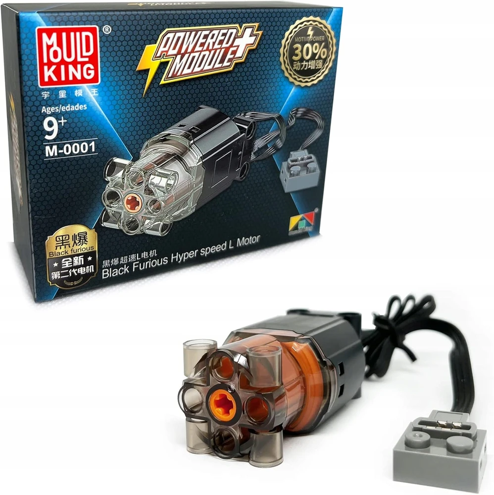 Mould King MOLD KING M-0001 ELEKTROS VARIKLIS Juodas FURIOUS L-MOTOR GALIOS FUNKCIJOS