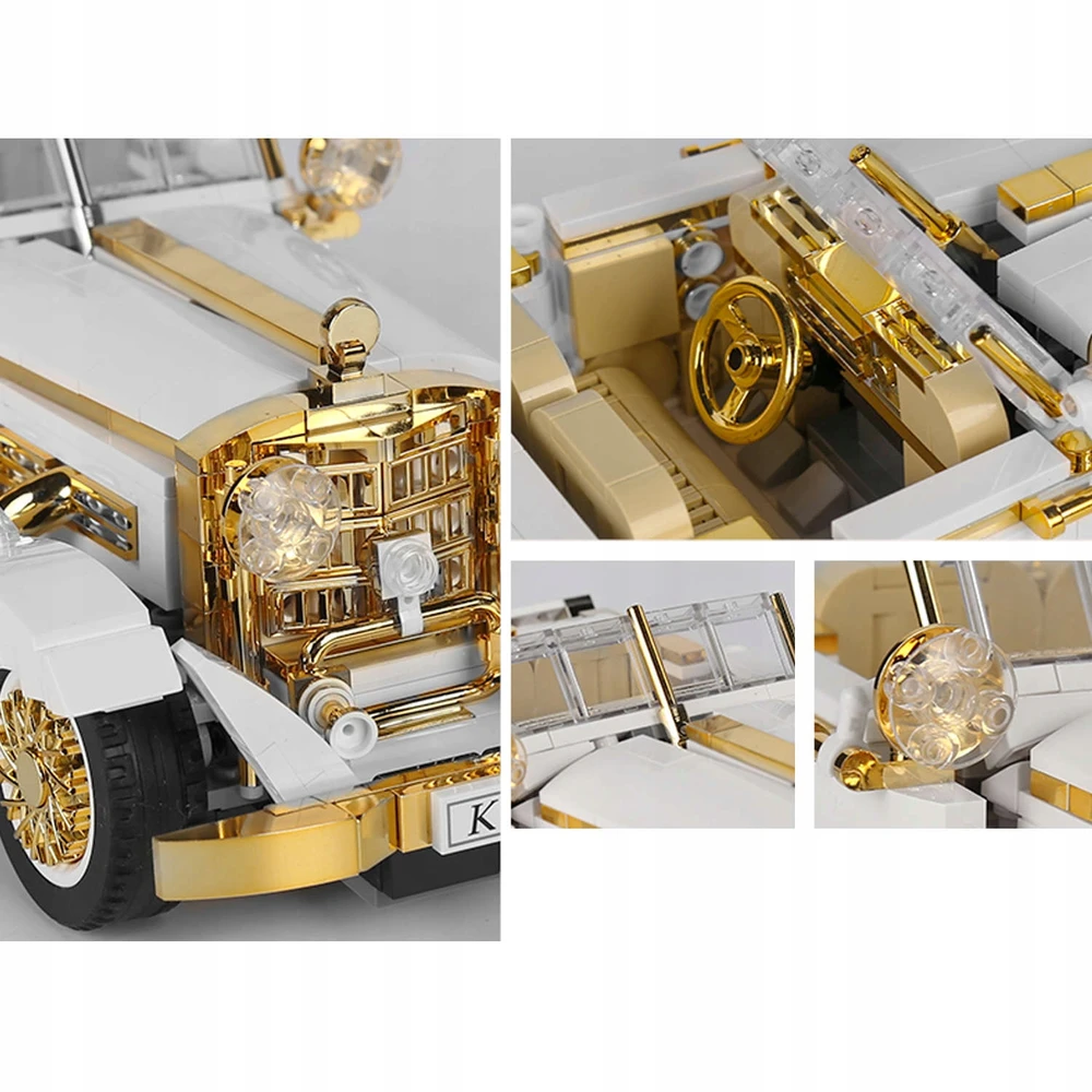 Mould King Mold King Mercedes-Benz 500K konstrukciniai blokeliai 868 plastikiniai elementai