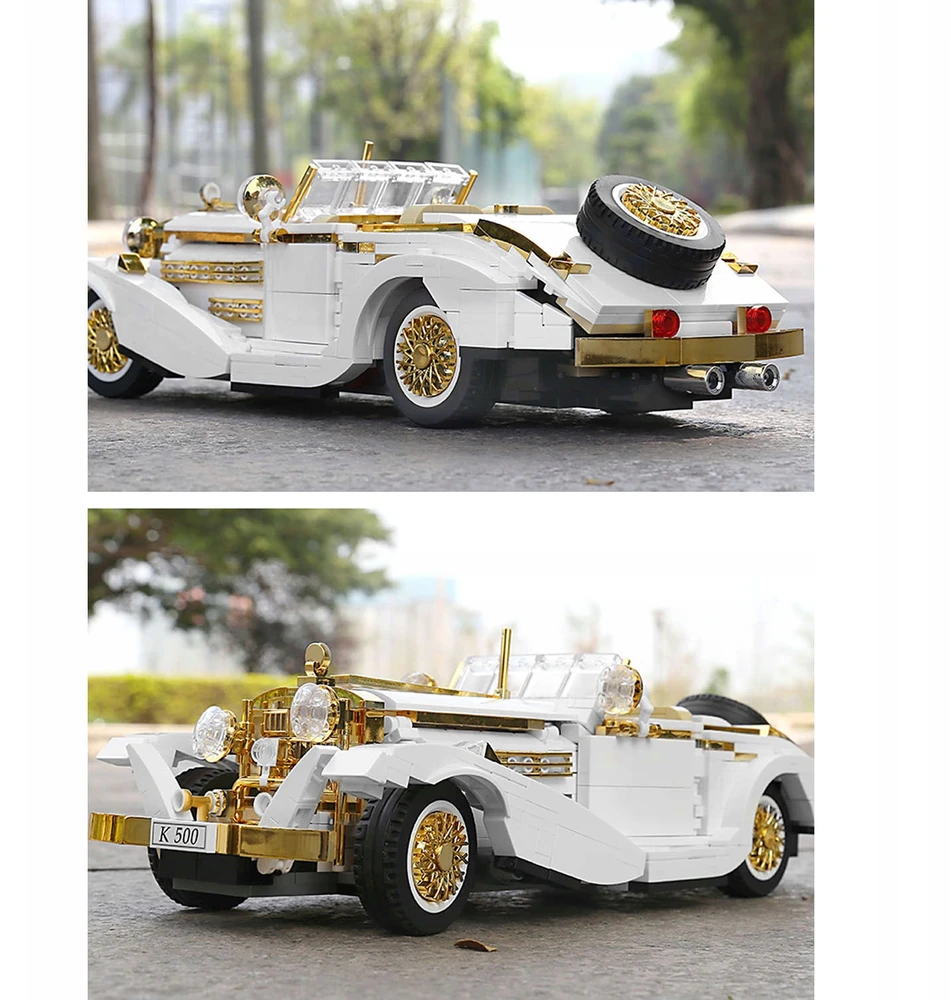 Mould King Mold King Mercedes-Benz 500K konstrukciniai blokeliai 868 plastikiniai elementai