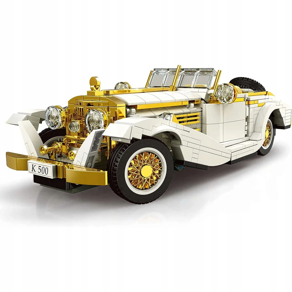 Mould King Mold King Mercedes-Benz 500K konstrukciniai blokeliai 868 plastikiniai elementai
