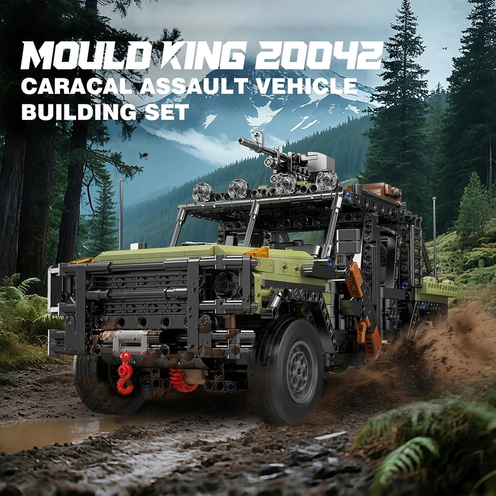 Mould King Mold King Technic Caracal Žalias Camo konstrukciniai blokai 14+