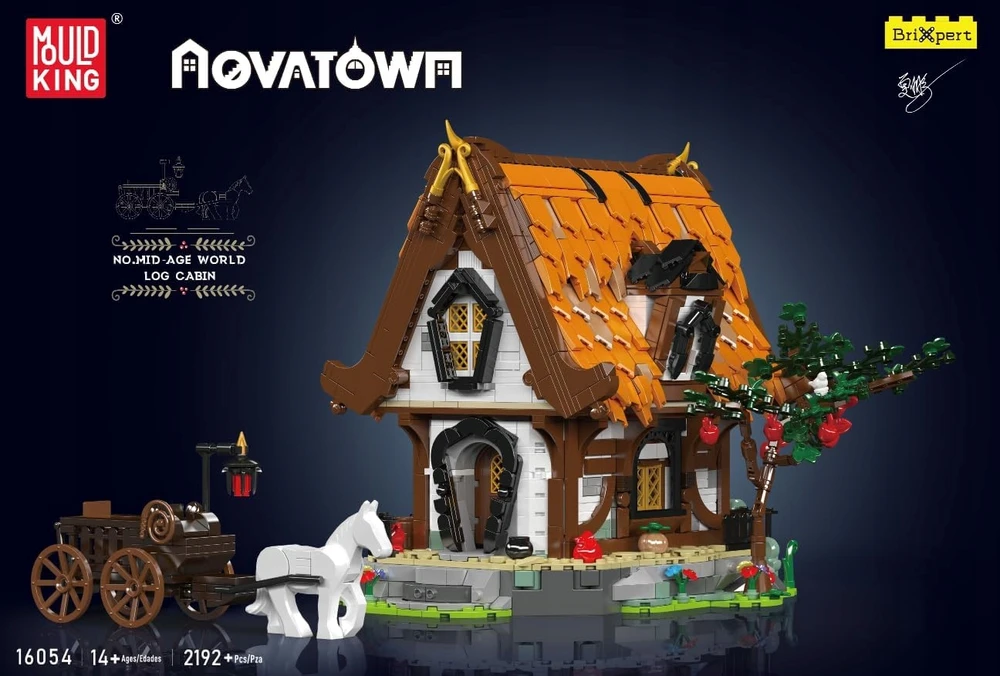 Mould King Statybinės plytos Medieval Village Cottage Mold King 16054 2192 vnt.