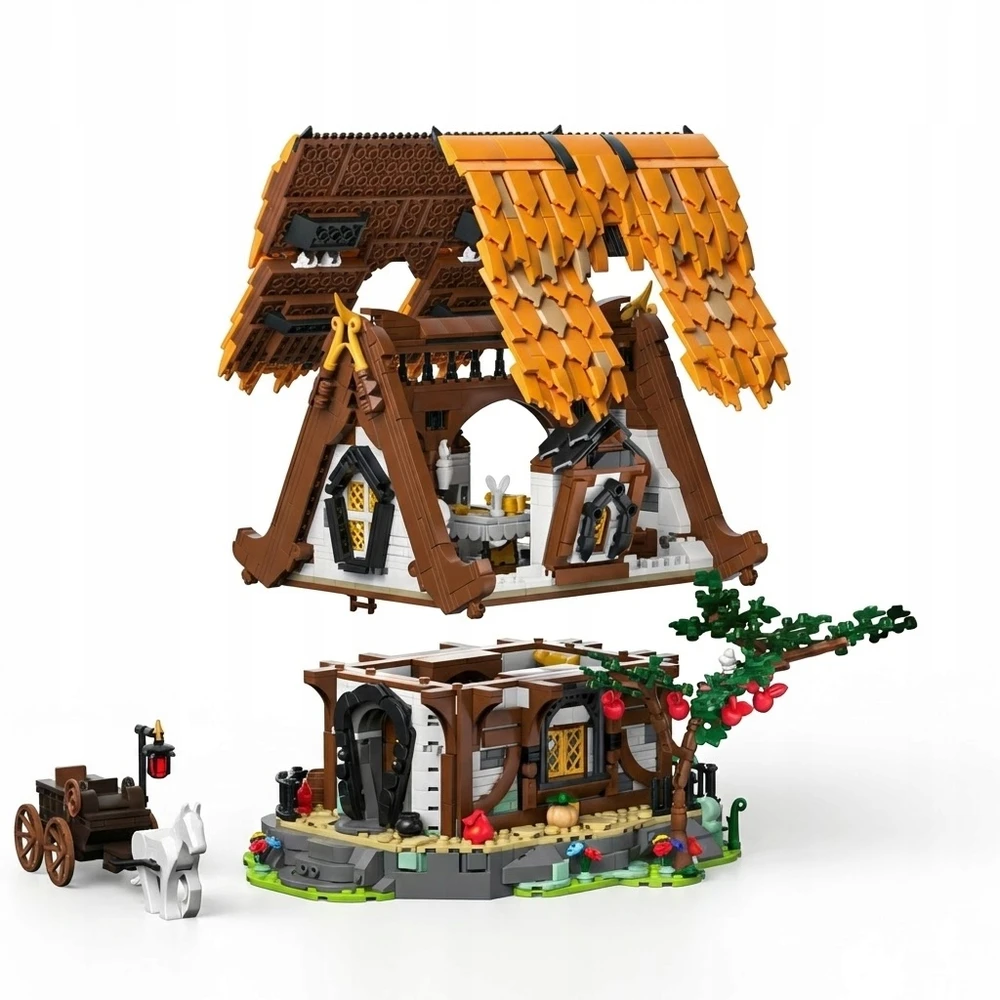 Mould King Statybinės plytos Medieval Village Cottage Mold King 16054 2192 vnt.