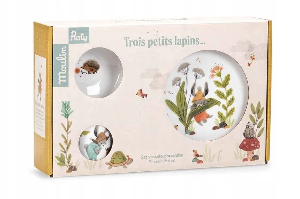 Moulin Roty Porcelianinių indų rinkinys Zuikeliai