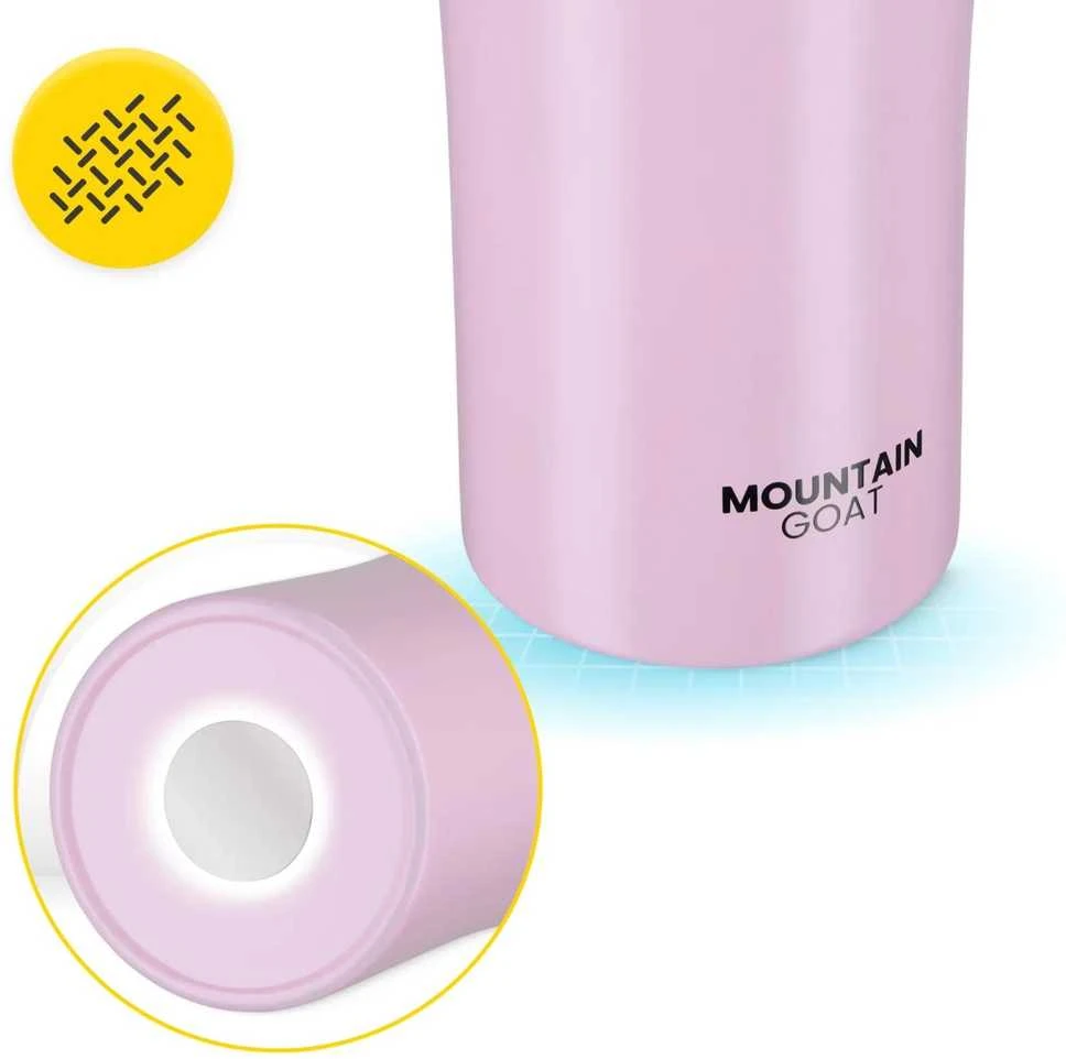 „Mountain Goat TRAVEL“ 380 ml rožinis termo puodelis