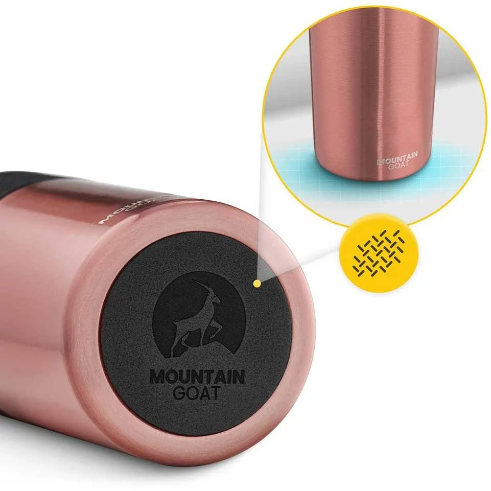 „Mountain Goat TRAVEL“ 450 ml rožinis termo puodelis