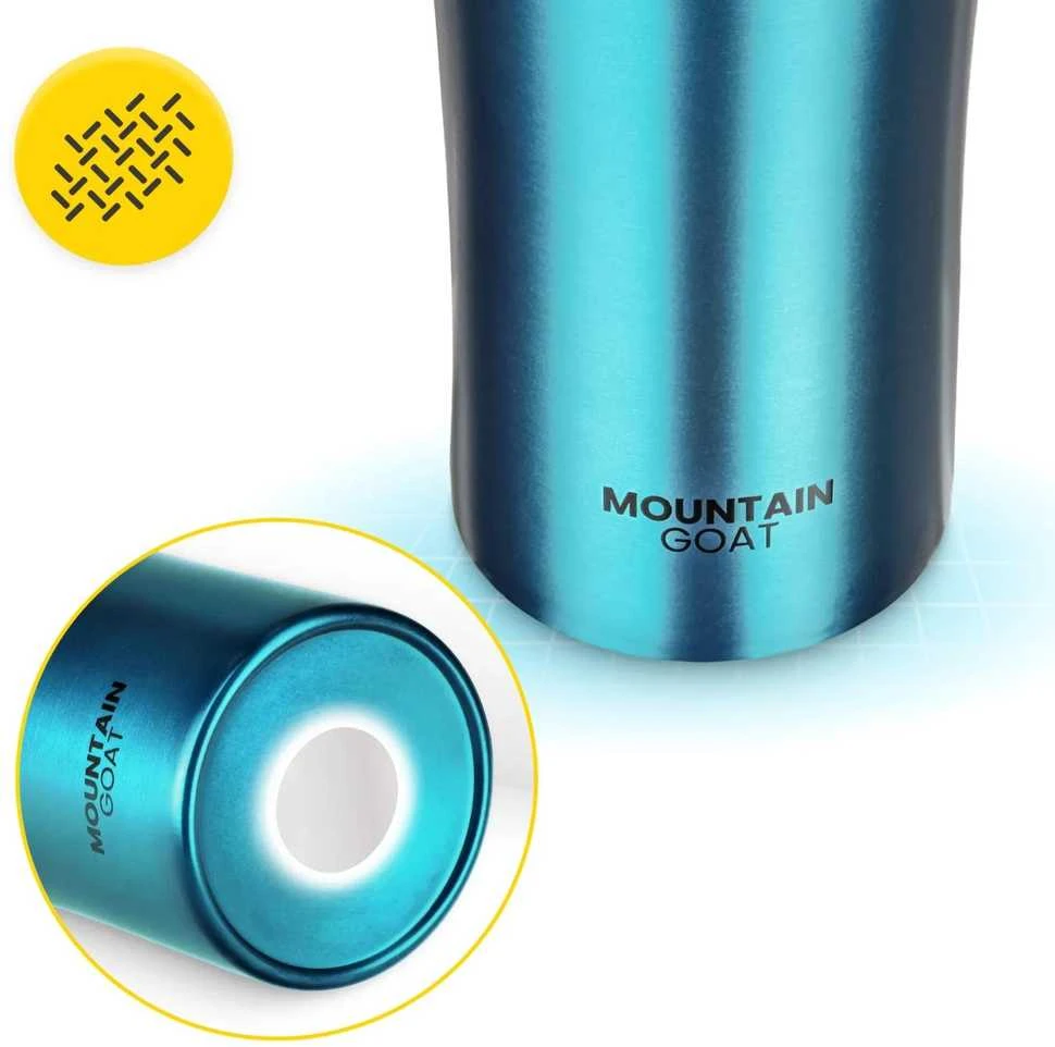 „Mountain Goat TRAVEL“ termo puodelis, 380 ml, mėlynas