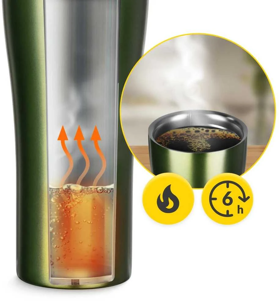 „Mountain Goat TRAVEL“ termo puodelis, 380 ml, žalias
