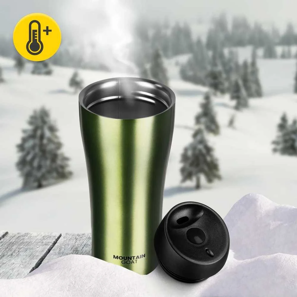 „Mountain Goat TRAVEL“ termo puodelis, 380 ml, žalias