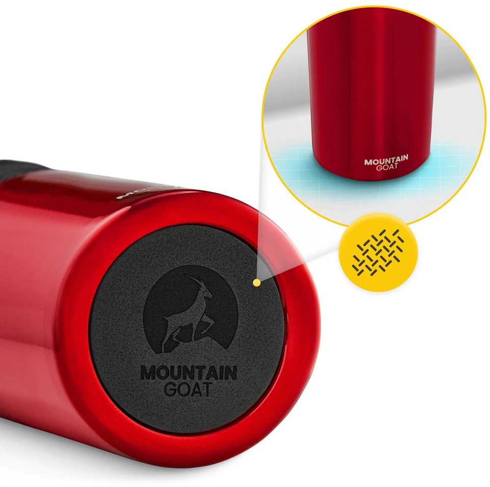„Mountain Goat TRAVEL“ termo puodelis, 450 ml, raudonas