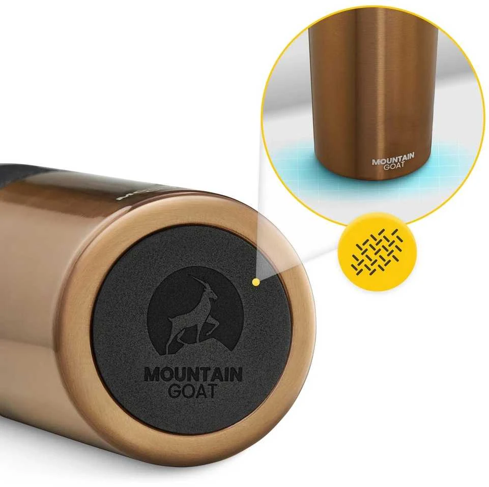 „Mountain Goat TRAVEL“ termo puodelis, 450 ml, rudas