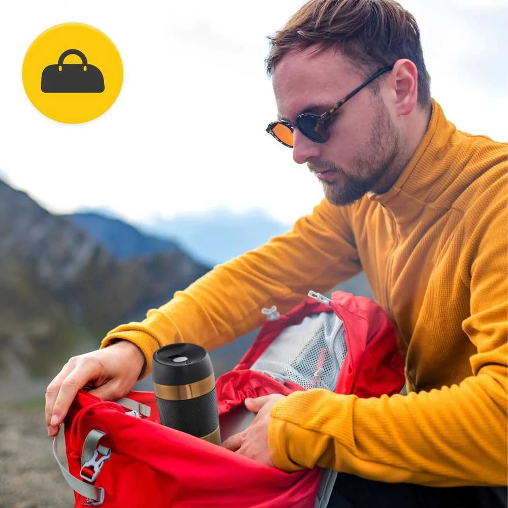 „Mountain Goat TRAVEL“ termo puodelis, 450 ml, rudas