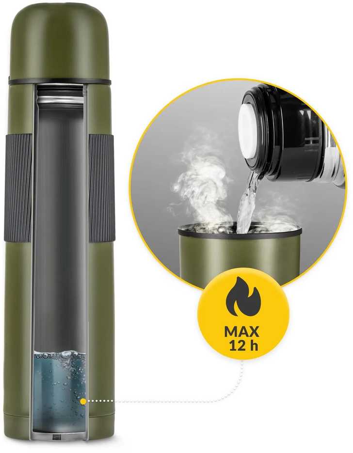 Mountain Kelioninis termosas kavai ir arbatai, 1 litras, žalias