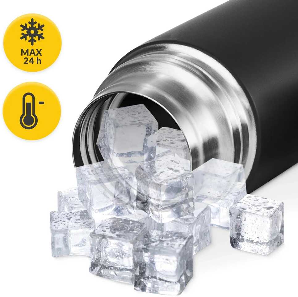 Mountain Nerūdijančio plieno pietų termosas 1 litras, juodas