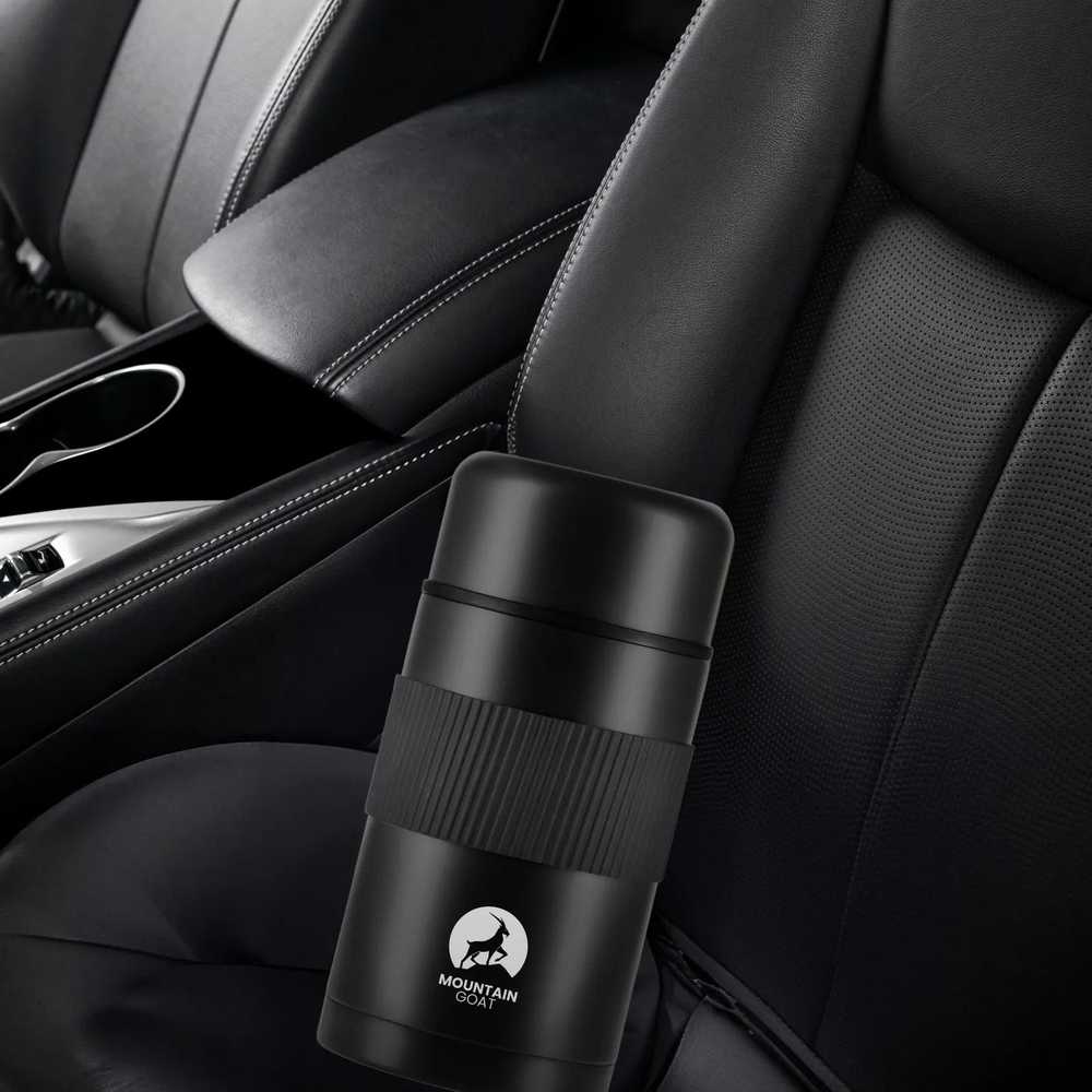 Mountain Nerūdijančio plieno pietų termosas 1 litras, juodas