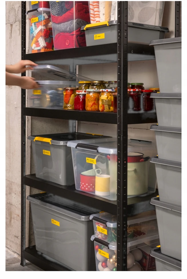MOXOM Pojemnik pod łóżko 29 l pilka organizer na kółkach plastikowe pudełko