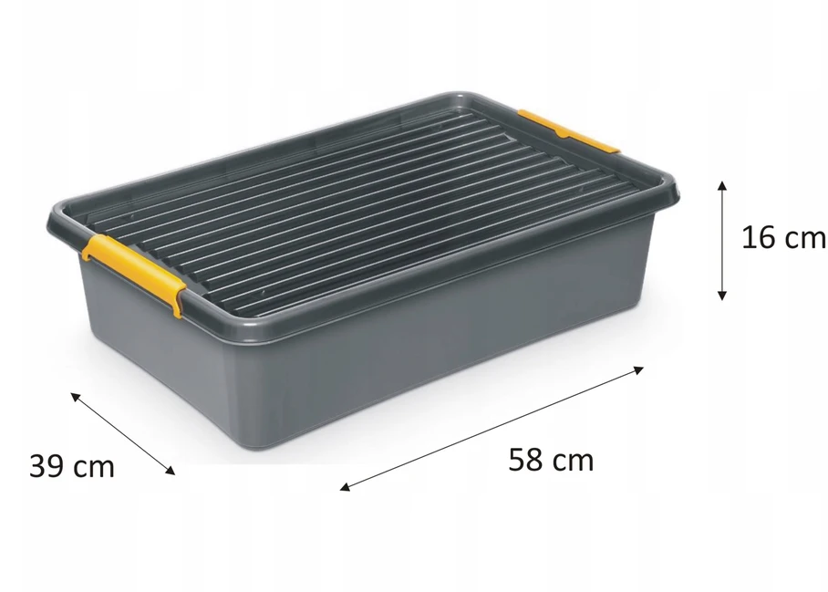 MOXOM Pojemnik pod łóżko 29 l pilka organizer na kółkach plastikowe pudełko