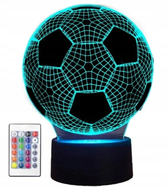 Moxomi 3d Led Futbolo Lempa Naktinė, 16 Spalvų