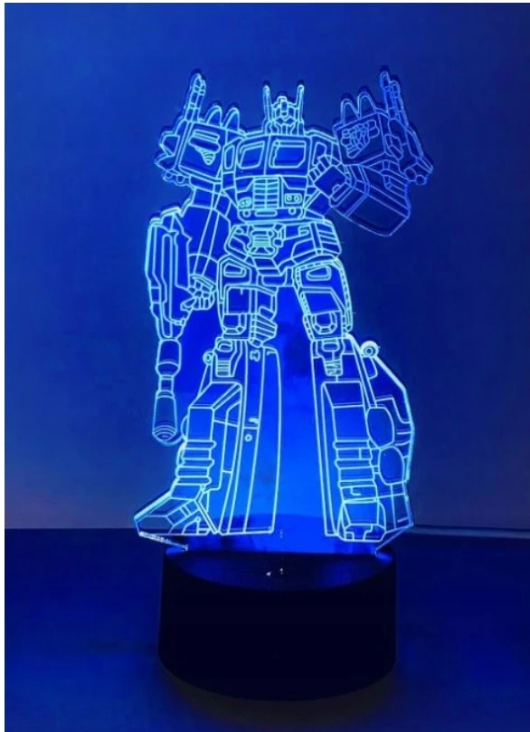 Moxomi 3d Led Lampa "optimus Prime" su 16 spalvų ir pulteliu