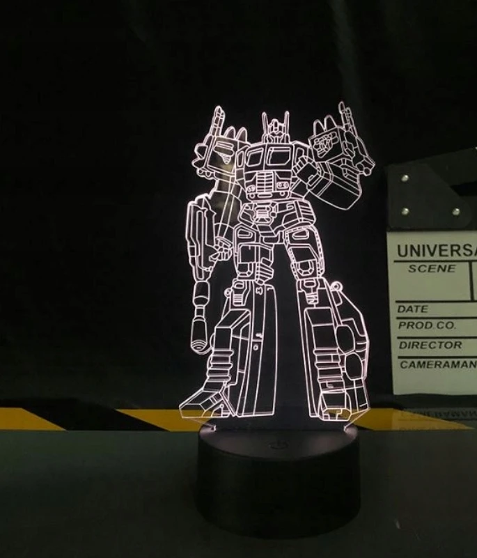 Moxomi 3d Led Lampa "optimus Prime" su 16 spalvų ir pulteliu