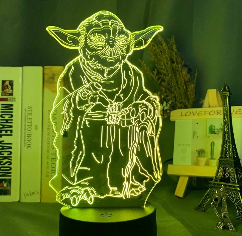 Moxomi LAMPA 3D LED USB GWIEZDNE WOJNY YODA STAR WARS NOC
