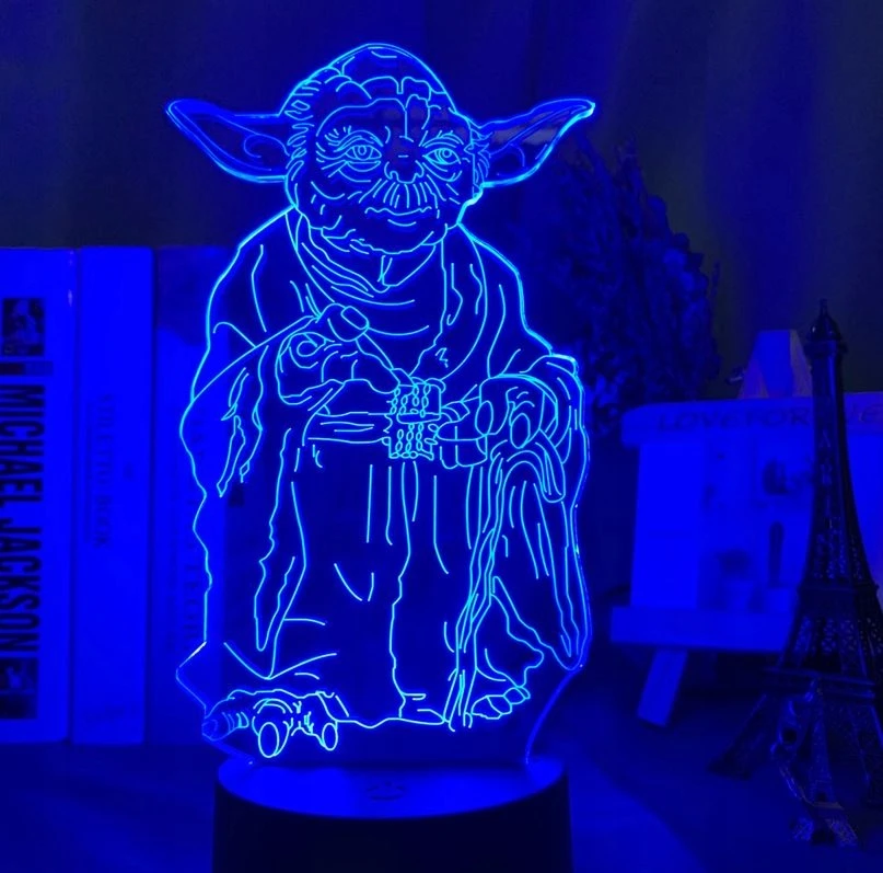 Moxomi LAMPA 3D LED USB GWIEZDNE WOJNY YODA STAR WARS NOC