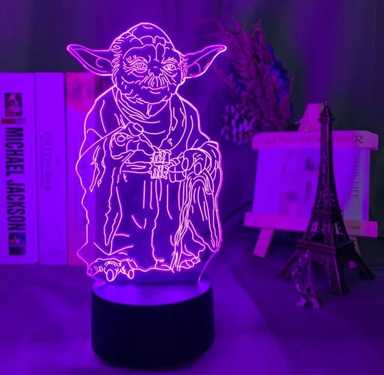Moxomi LAMPA 3D LED USB GWIEZDNE WOJNY YODA STAR WARS NOC
