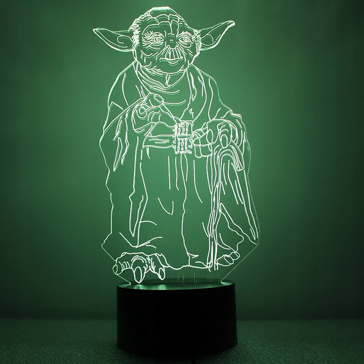 Moxomi LAMPA 3D LED USB GWIEZDNE WOJNY YODA STAR WARS NOC