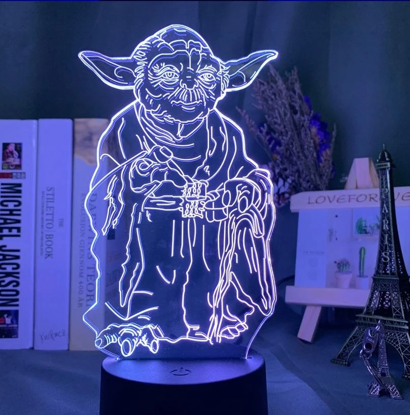 Moxomi LAMPA 3D LED USB GWIEZDNE WOJNY YODA STAR WARS NOC