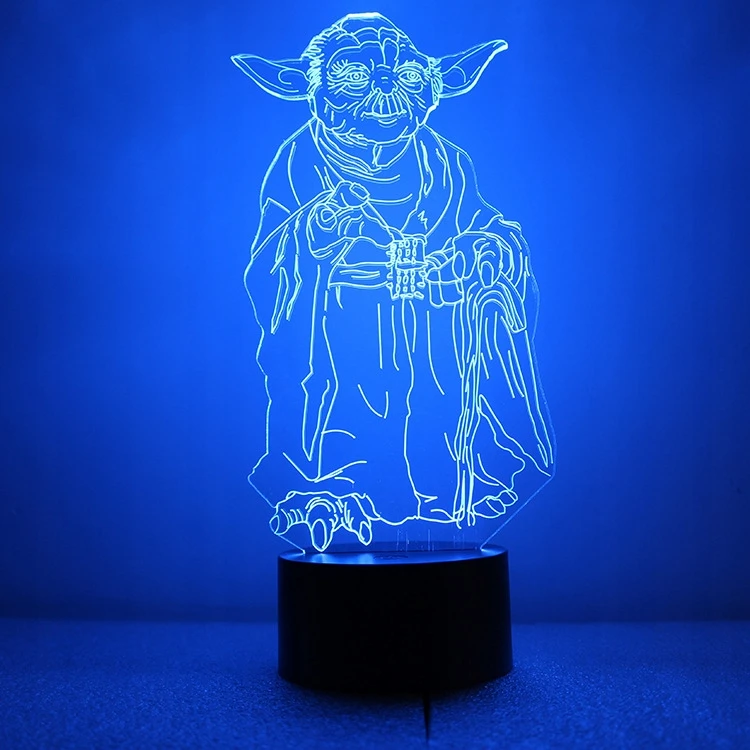 Moxomi LAMPA 3D LED USB GWIEZDNE WOJNY YODA STAR WARS NOC