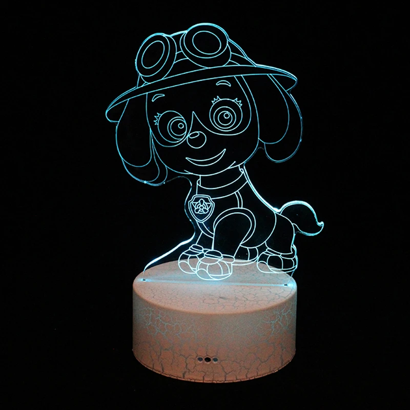 Moxomi LAMPA 3D LED USB PSI PATROL PAW SKYE + Pultas BAJKA