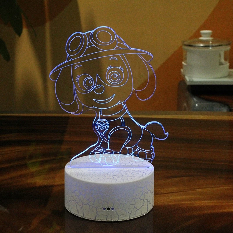 Moxomi LAMPA 3D LED USB PSI PATROL PAW SKYE + Pultas BAJKA