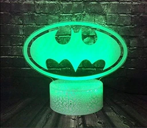 Moxomi Led 3d Lempa Betmeno Logo Dc - 16 Spalvų + Nuotolinio Valdymo Pultelis
