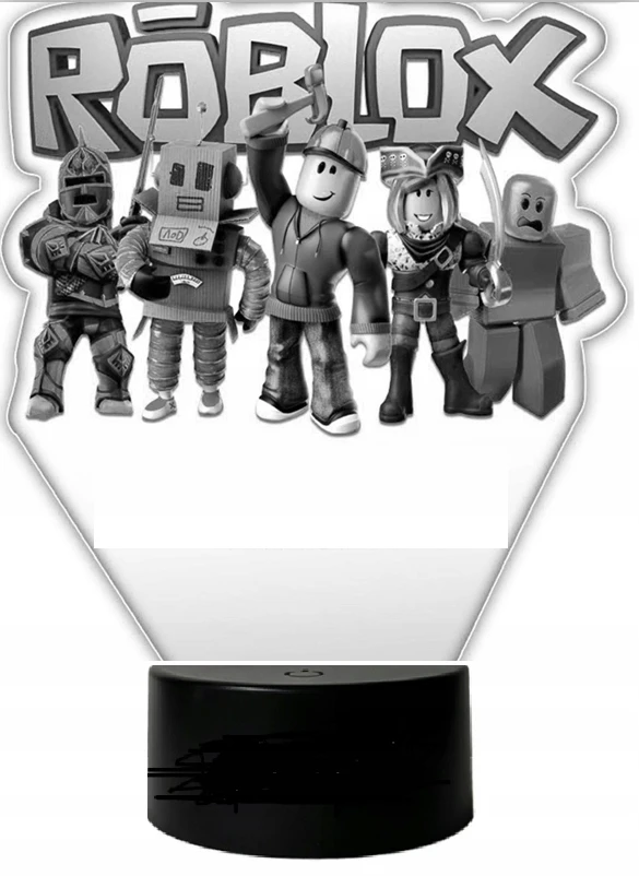 Moxomi Naktinė lempa USB 3D LED Žaidimas ROBLOX LAMPA 16 KOLORÓW + Pultas