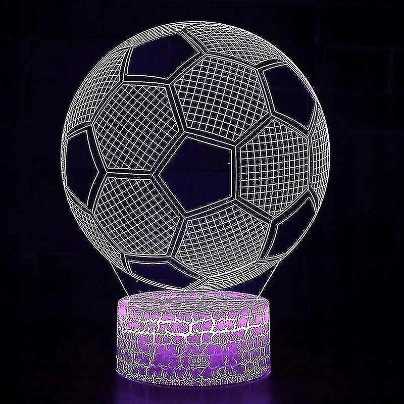 Moxomi NAKTINIS LEMPAS 3D LED FUTBOLO LEMPAS 16 SPALVŲ + NUOTOLINIO PULTAS