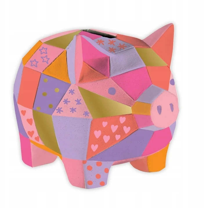 Omega Toys Moxy „PIGGY PIGGY BANK“ KERAMINIS KŪRYBINIS DAŽYMO RINKINYS, skirtas „pasidaryk pats“ vaikams