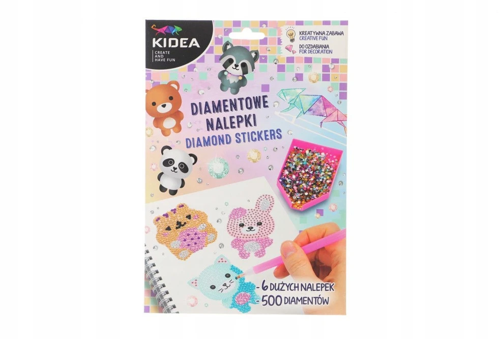 Derform Mozaika Laimingi gyvūnai DIAMOND STICKERS Kidea (NDWZKA)
