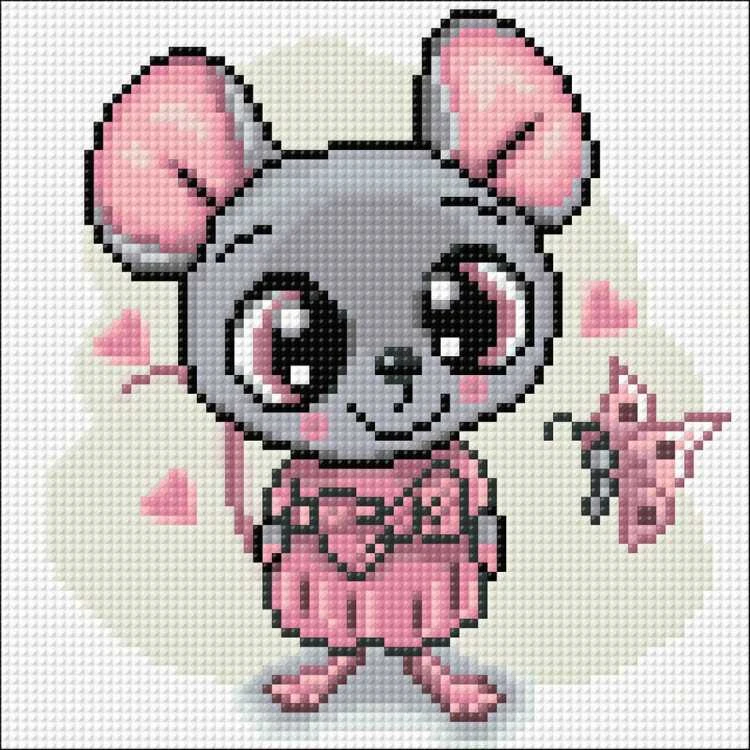 Wizardi Deimantinis paveikslas Cute Mouse WD2476