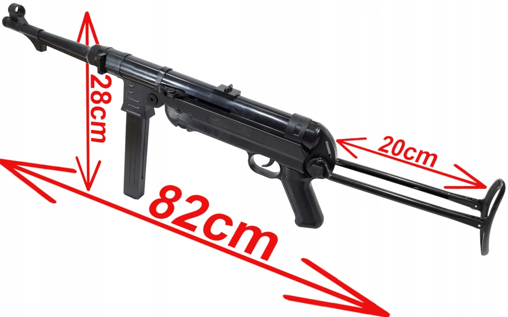MP-40 SCHMEISSER rutulinis šautuvas Snaiperinis šautuvas ASG REPLICA