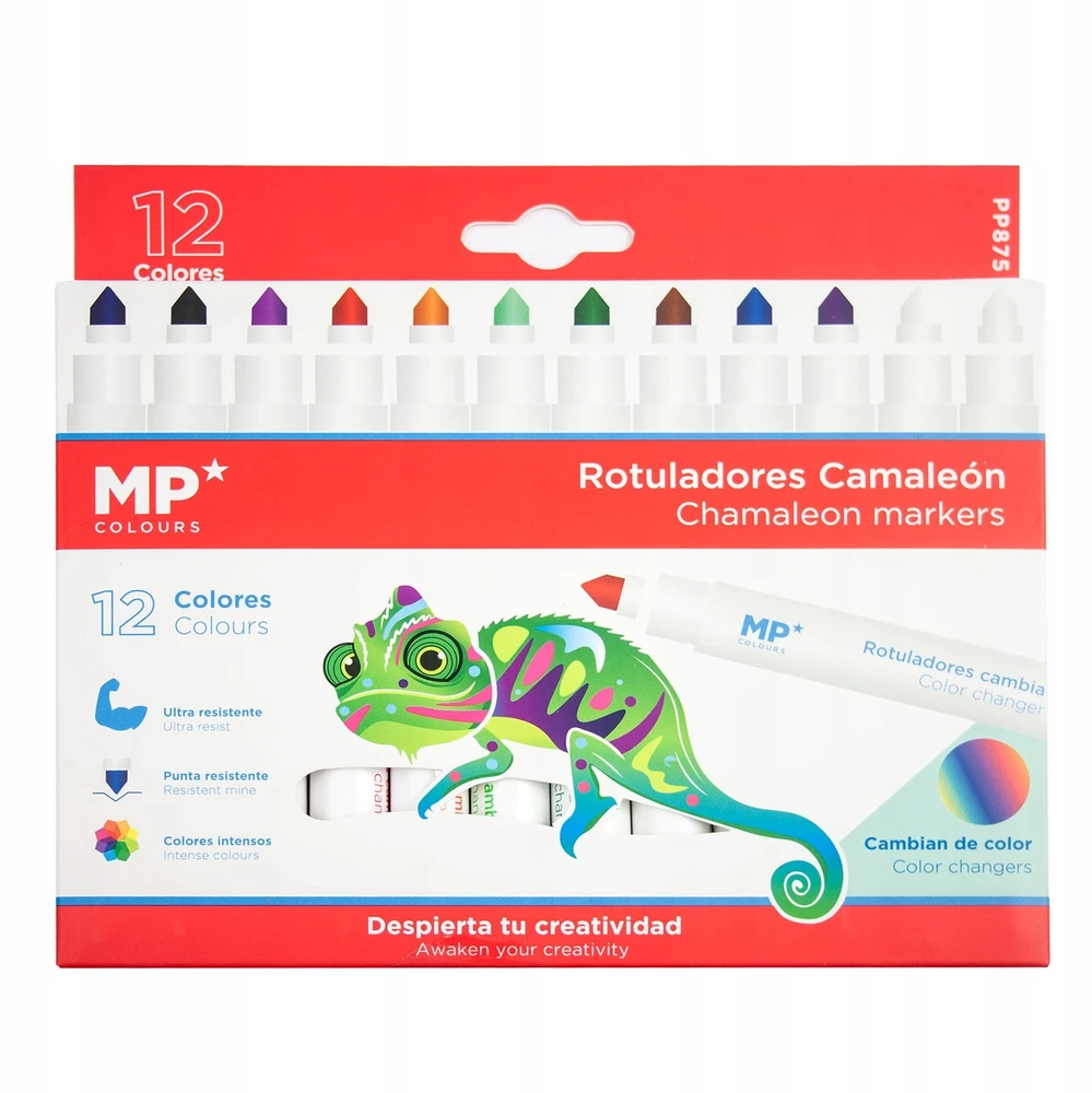 Mp Colours Flomasteriai CHAMELEON MAGIC, MP, 10 sp. + 2 spalvos keitikliai