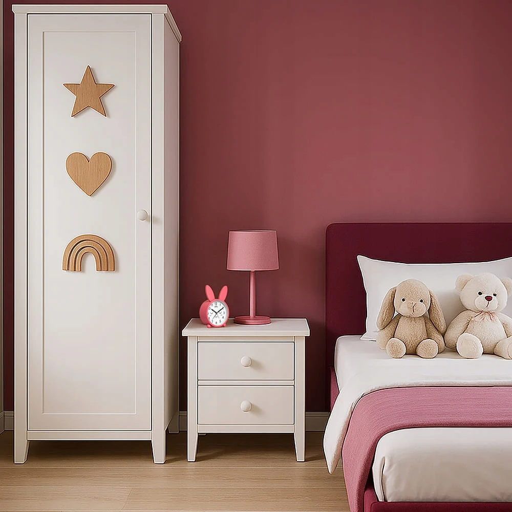 Mpm Quality ROŽINĖ BUDZIK DZIECIĘCY KRÓLIK MPM C01.4370.24 ALARM PODŚWIETLENIE