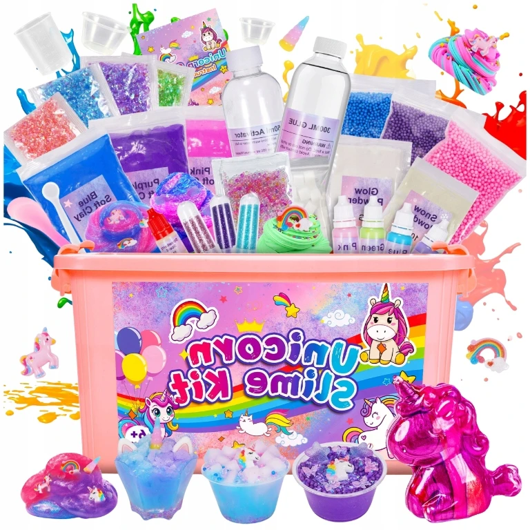 Mpmax Slime Gluty Factory Unicorn Unicorn lagaminas Creative didelis rinkinys