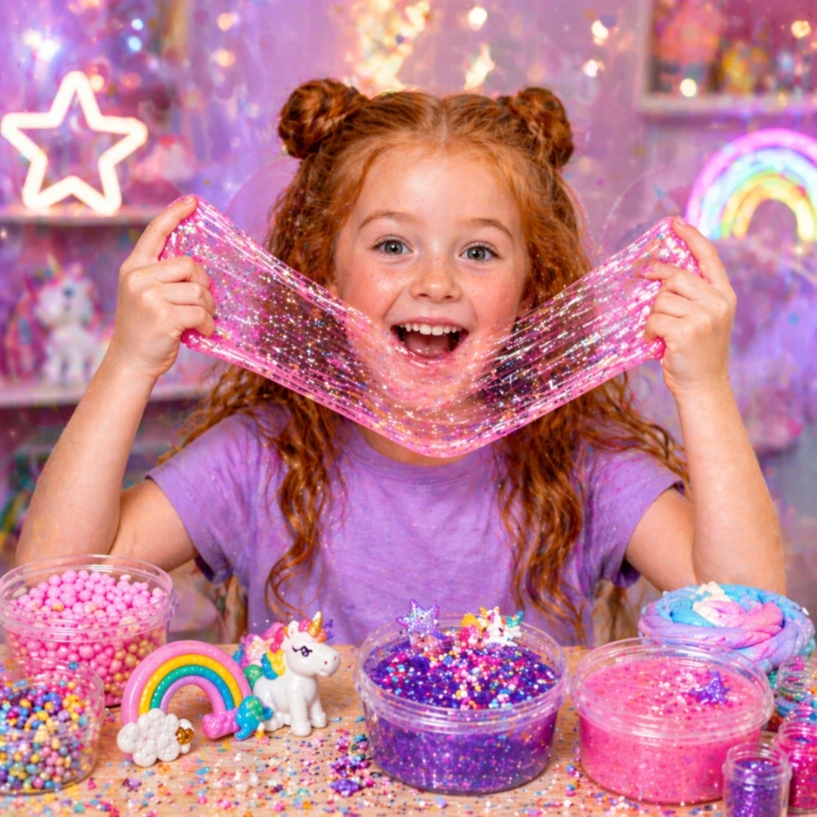 Mpmax Slime Gluty Factory Unicorn Unicorn lagaminas Creative didelis rinkinys